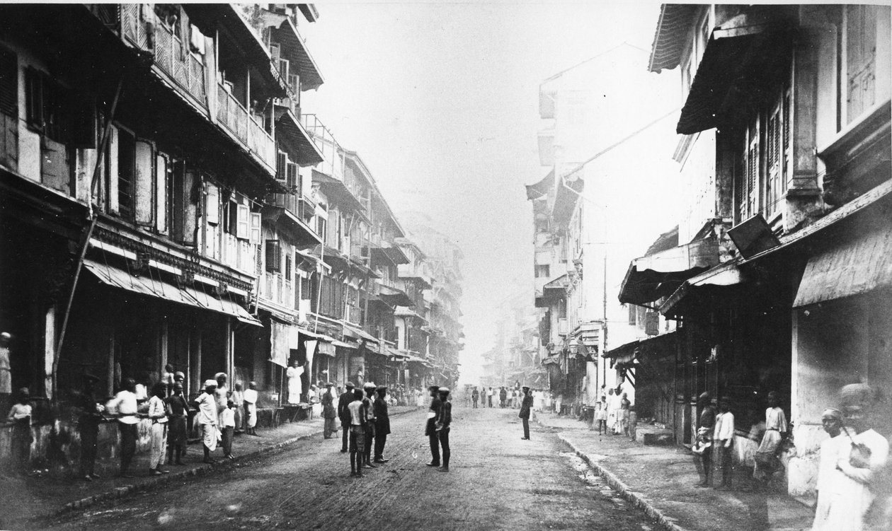 Borah Bazaar Street, Bombaim, c.1870s de Colin Roderick Murray