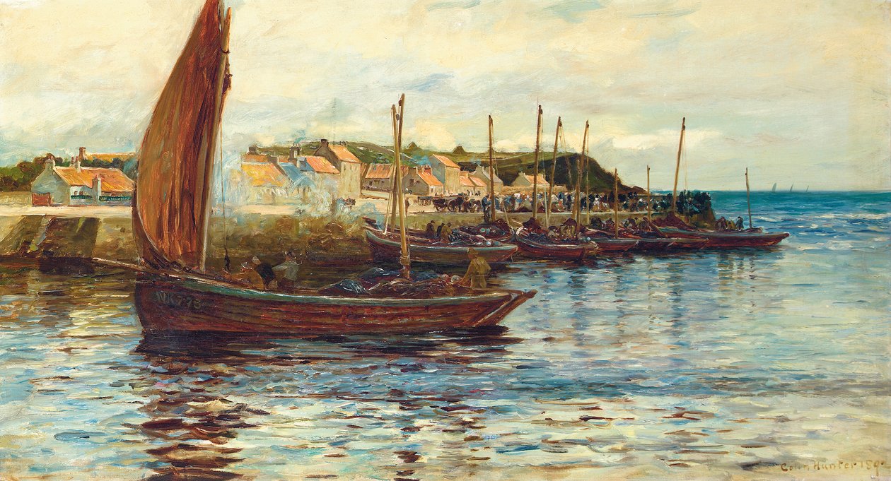 Envio no porto de Oban, 1892 de Colin Hunter