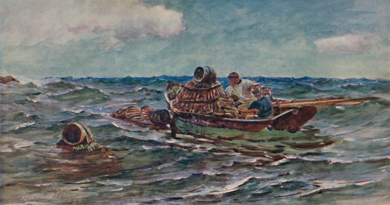 Os apanhadores de lagosta, 1886, 1935 de Colin Hunter
