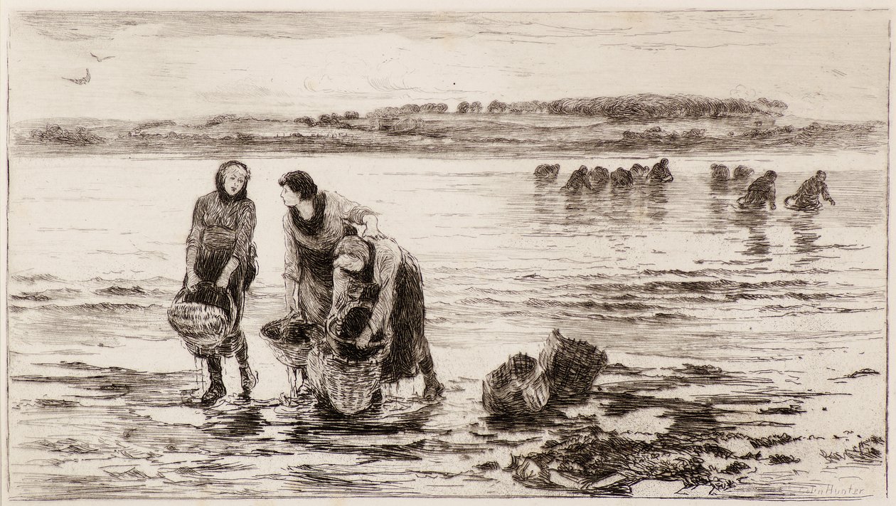 The Mussel Gatherers de Colin Hunter