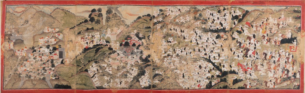 Raja Sansar Chand atacando o forte de Kangra de Colin Murray