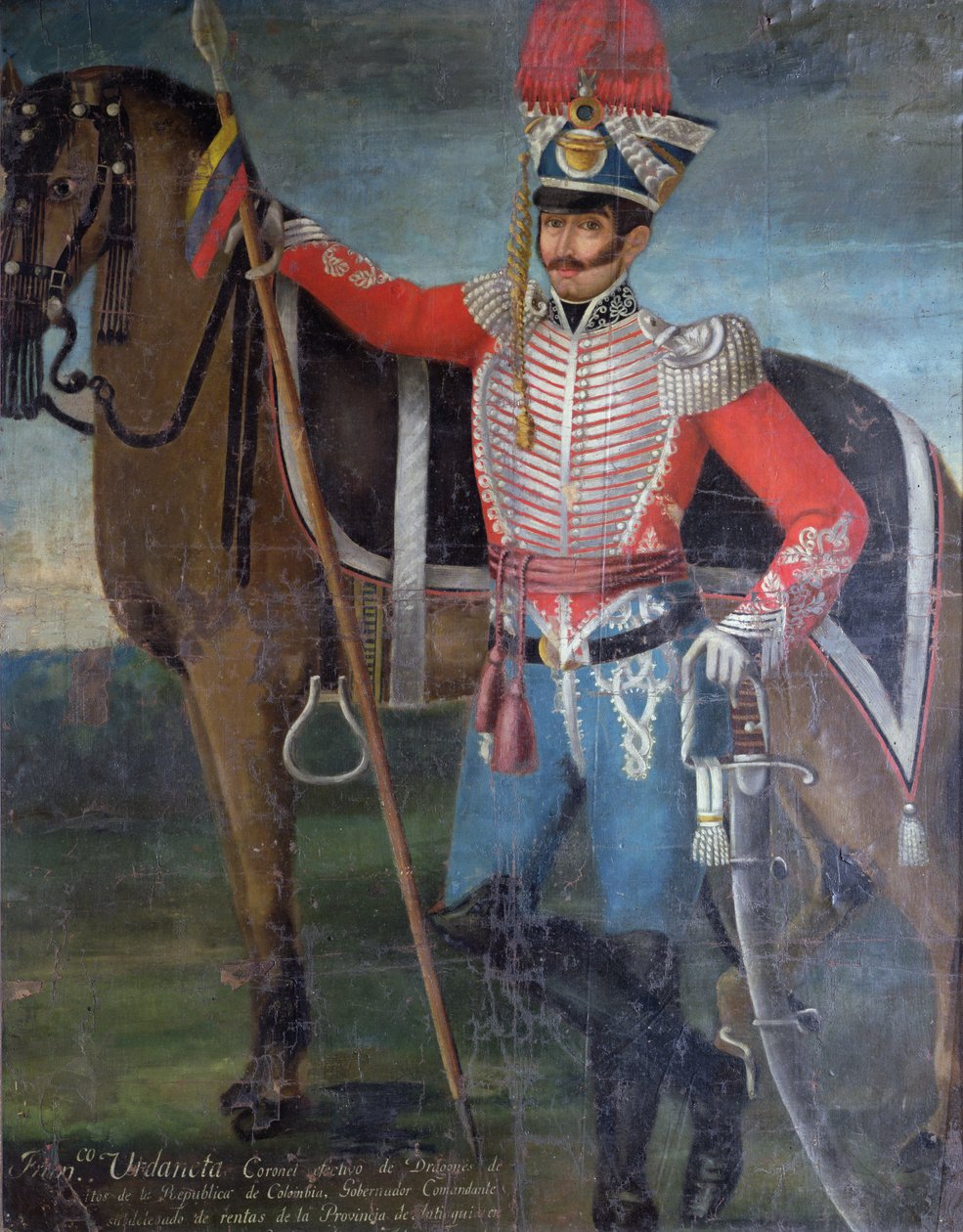 Francisco Urdaneta, coronel dos dragões, 1822 de Colombian School