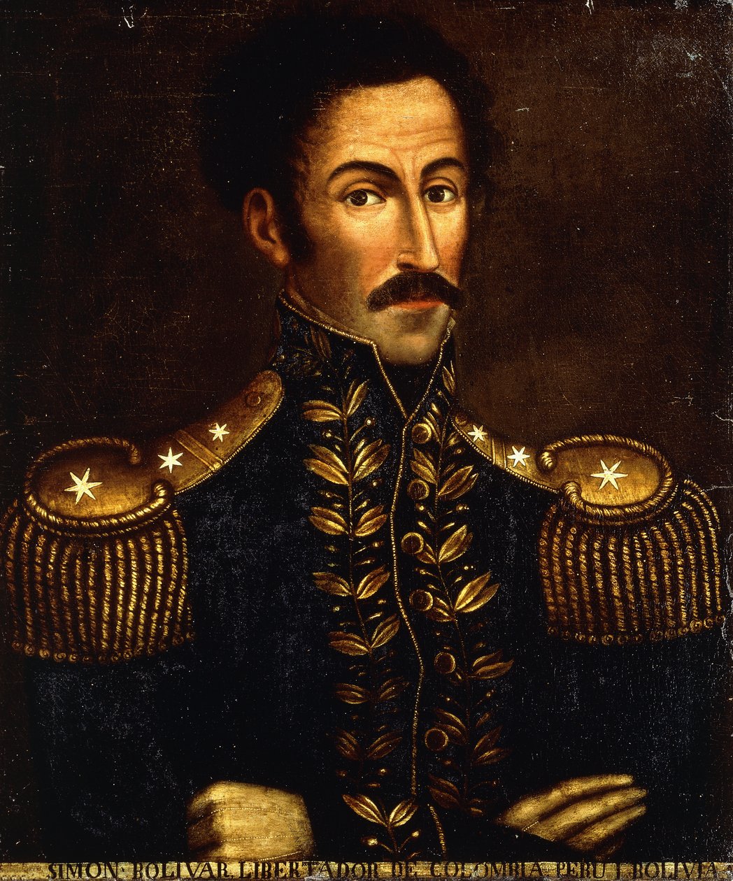 Retrato de Simon Bolivar; Retrato de Simon Bolivar, ca. 1925 de Colombian School