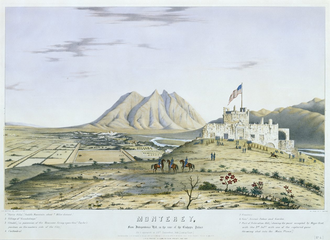 Monterey, do Morro da Independência, nos fundos do Palácio do Bispo. Como apareceu em 23 de setembro de Colonel Daniel (after) Whiting Powers