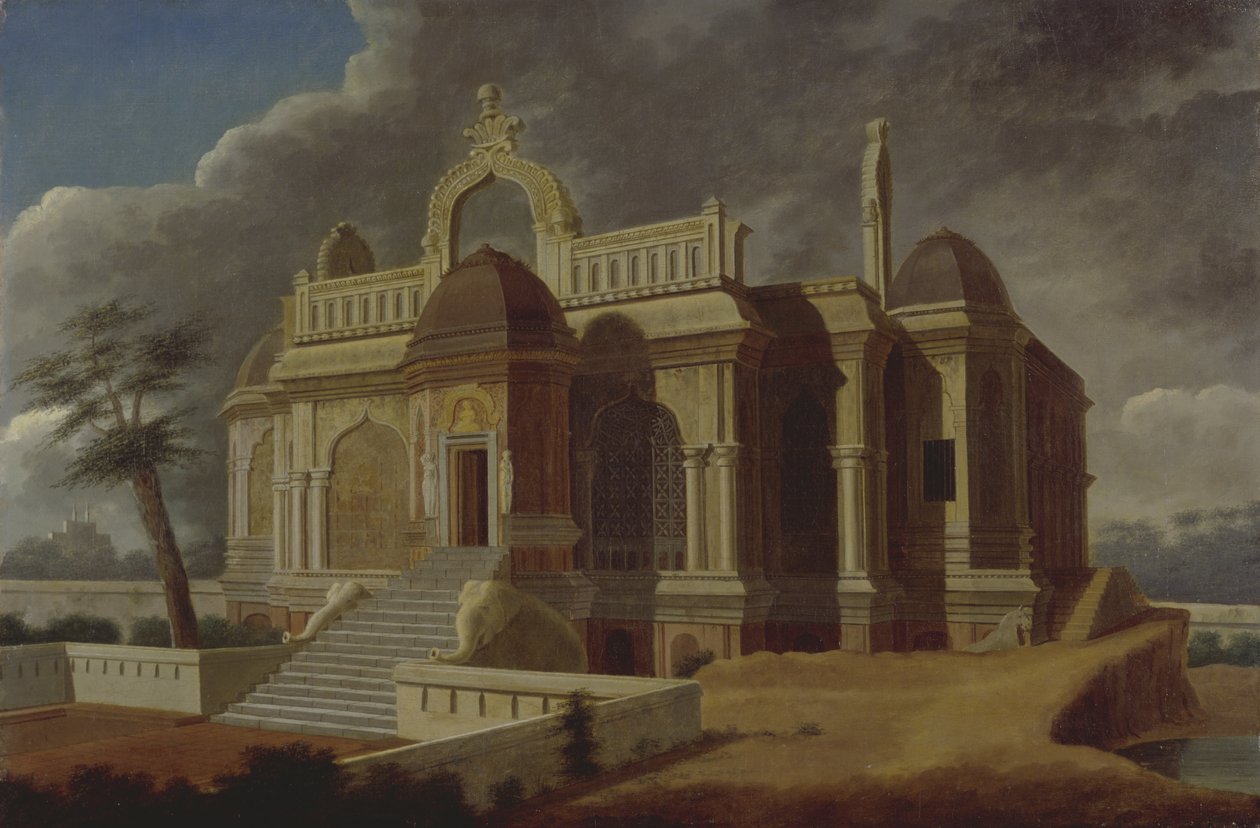 Mausoléu com elefantes de pedra, 1788 de Colonel Francis Swain Ward