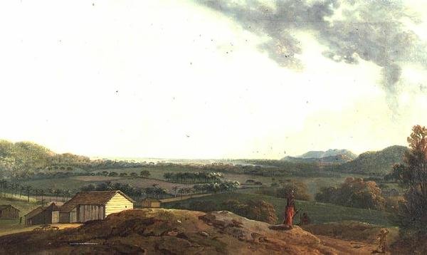 Uma Vista das Índias Ocidentais de Colonial School