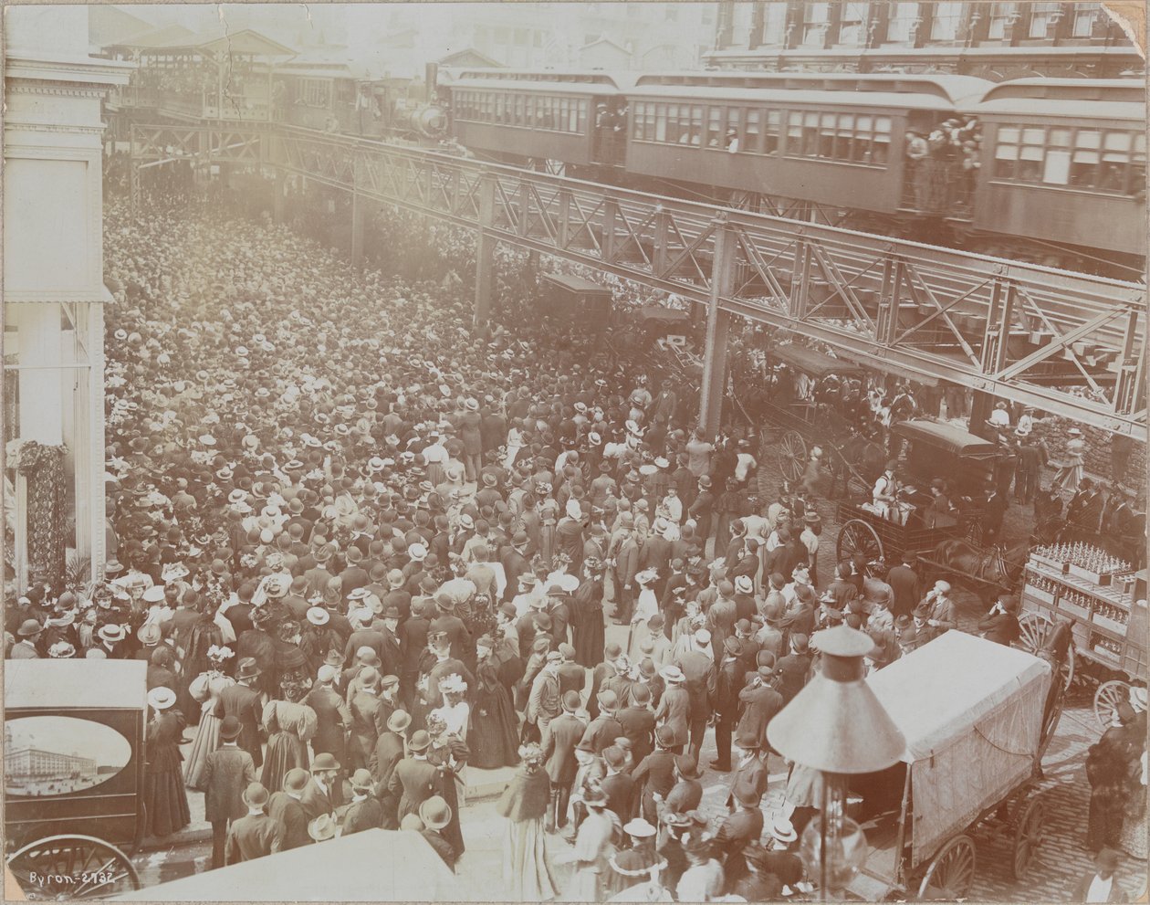 Abertura de Siegel, Cooper Co., Sixth Ave. 18-19th Streets Looking South from 19th de Company Byron