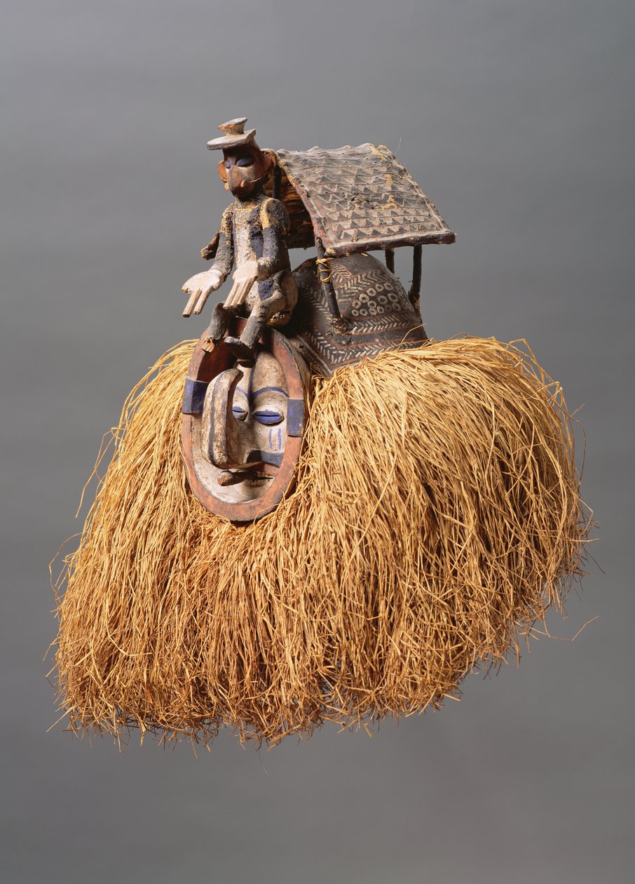 Máscara (madeira e fibra) (ver também 181649) de Congolese