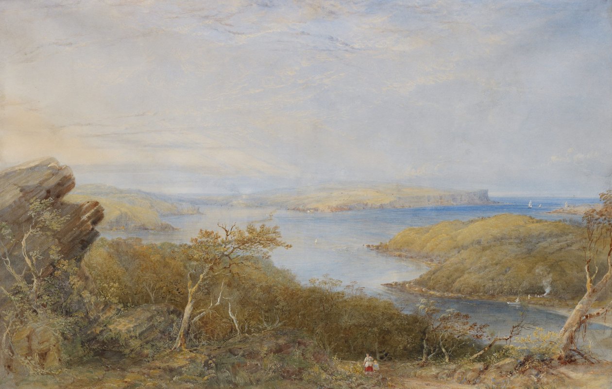 Cabeça norte, de, acima, balmoral, porto sydney de Conrad Martens