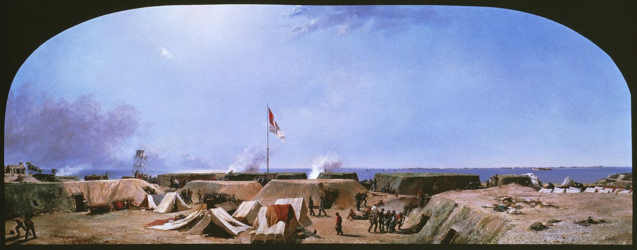 Bombardeio de Fort Moultrie, Charleston Harbor, Carolina do Sul de Conrad Wise Chapman
