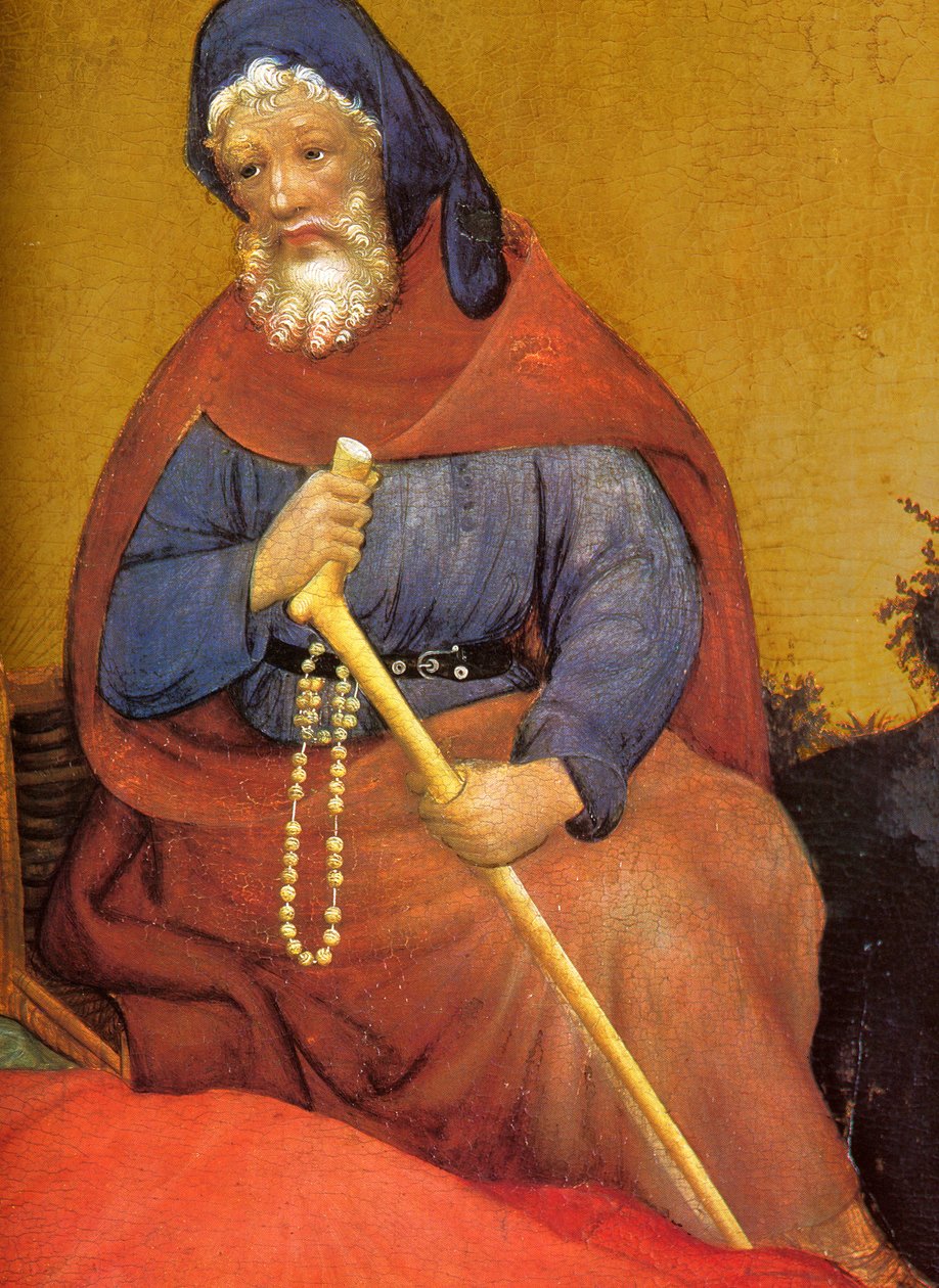 Dortmund, Igreja de Santa Maria, Conrad de Soest, Marienaltar, painel do meio, detalhe (Josef) de Conrad von Soest