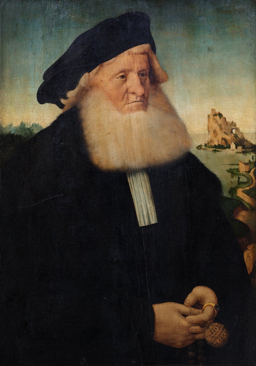 Retrato de um cavalheiro barbudo de Conrad (attr. to) Faber von Creuznach