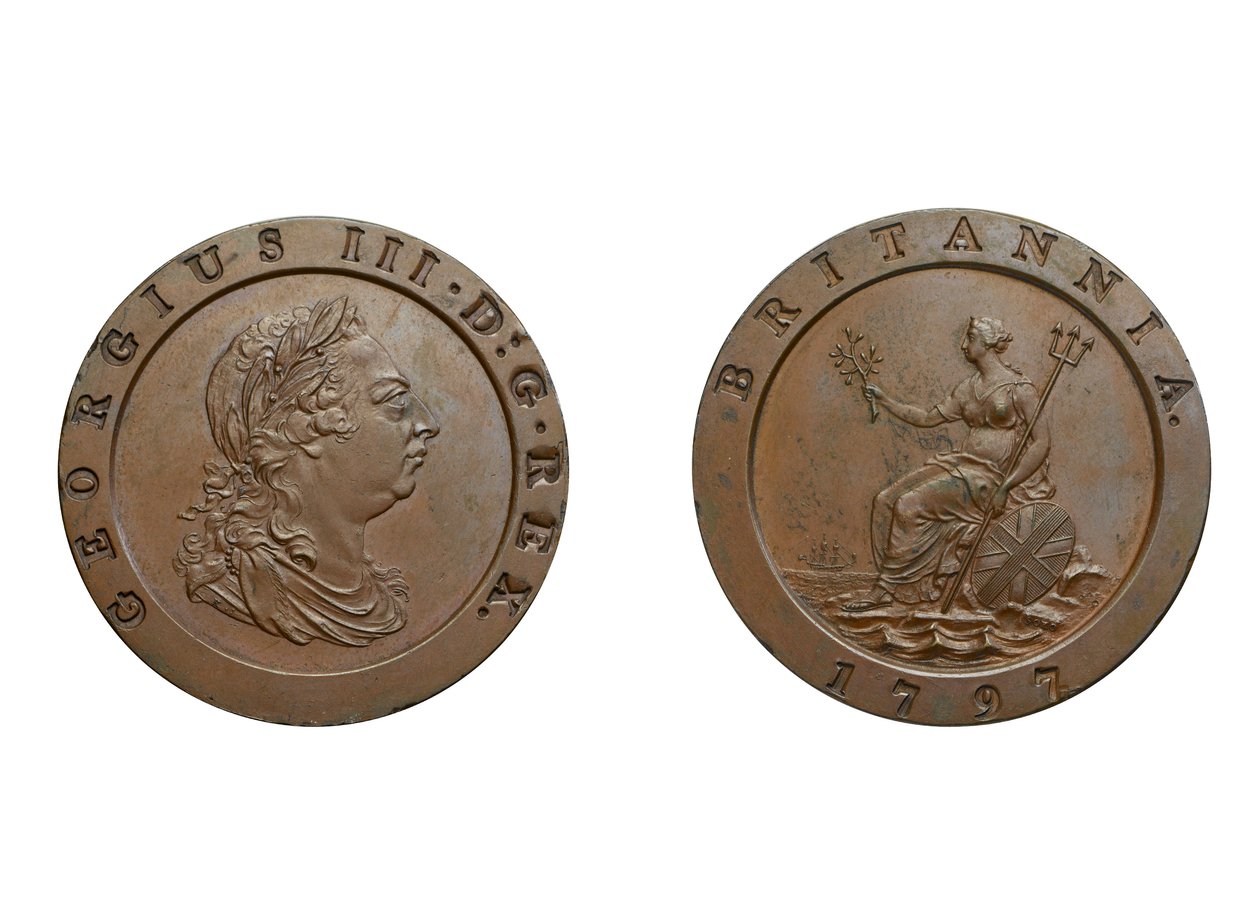 Twopence de Cartwheel, 1797 (bronze) de Conrad Heinrich Küchler