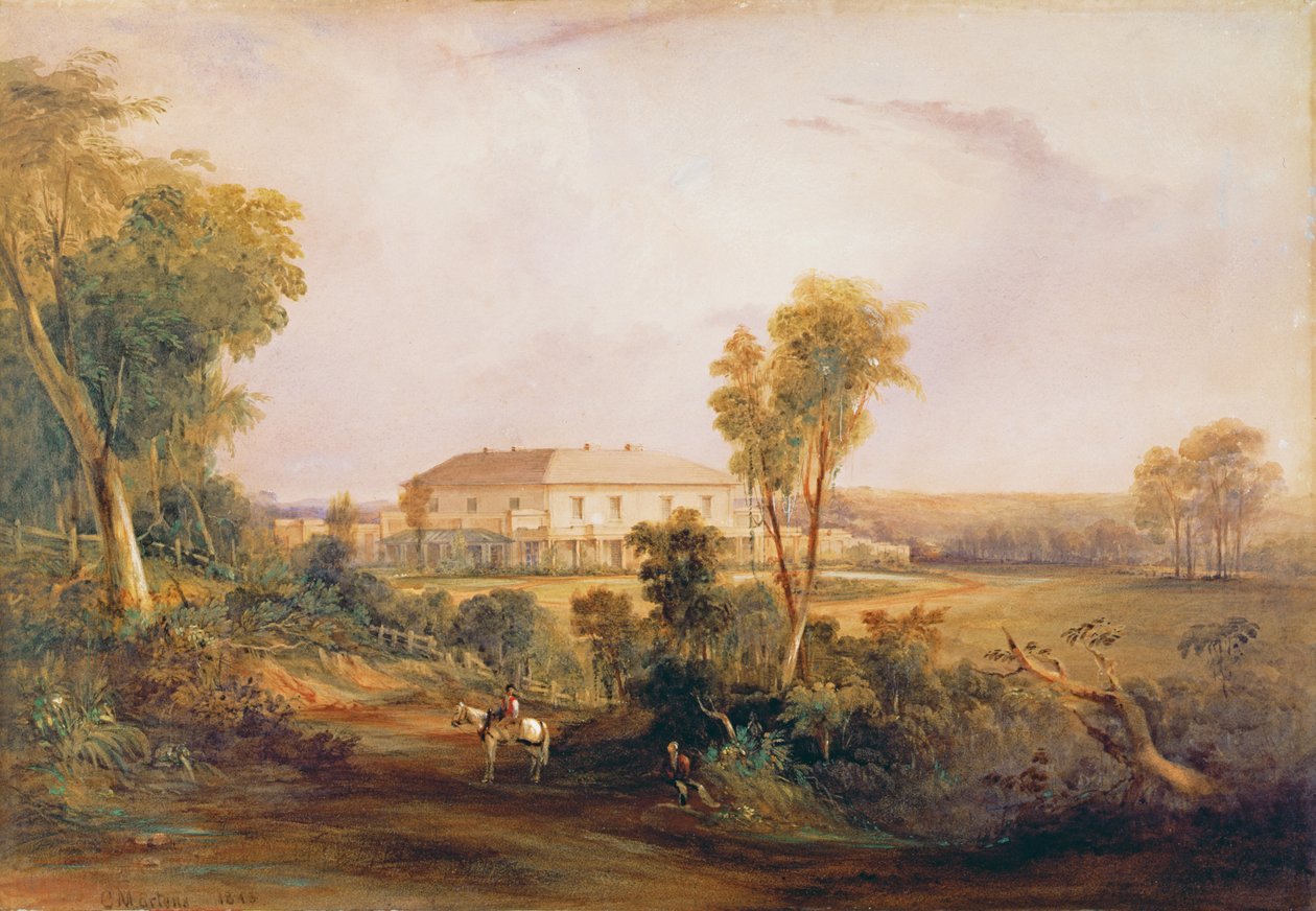 Camden Park House, casa de John MacArthur (1767-1834), 1843 de Conrad Martens