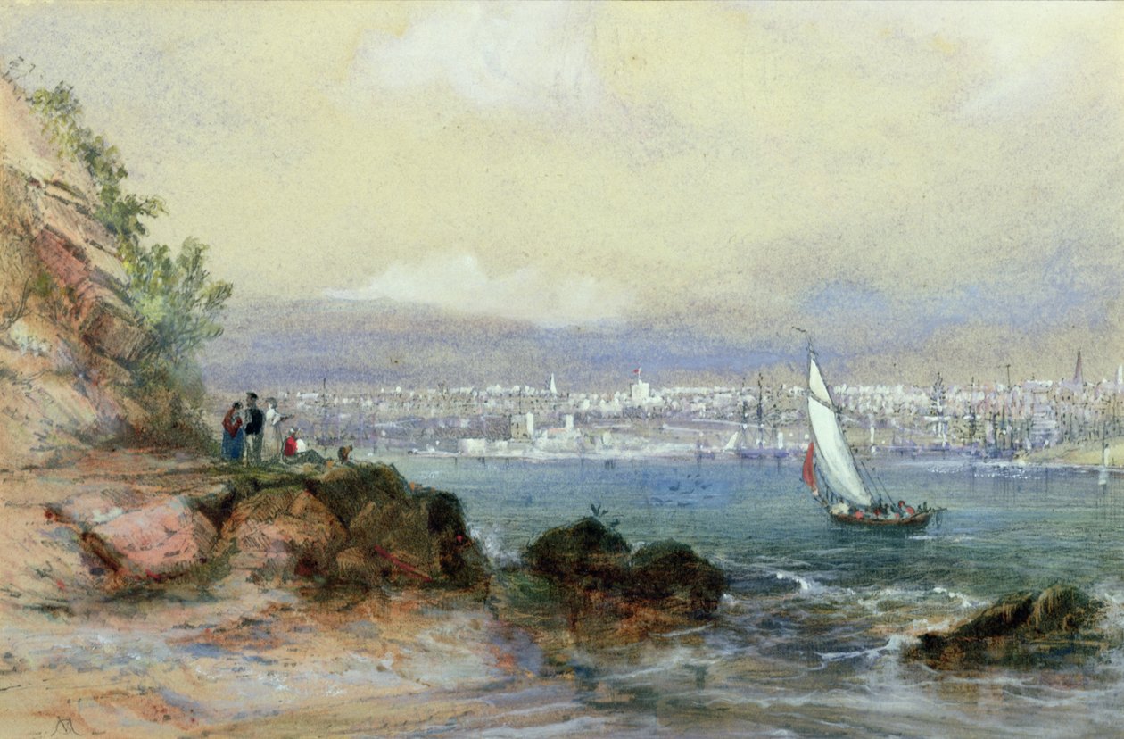 Vista, de, porto Sydney de Conrad Martens