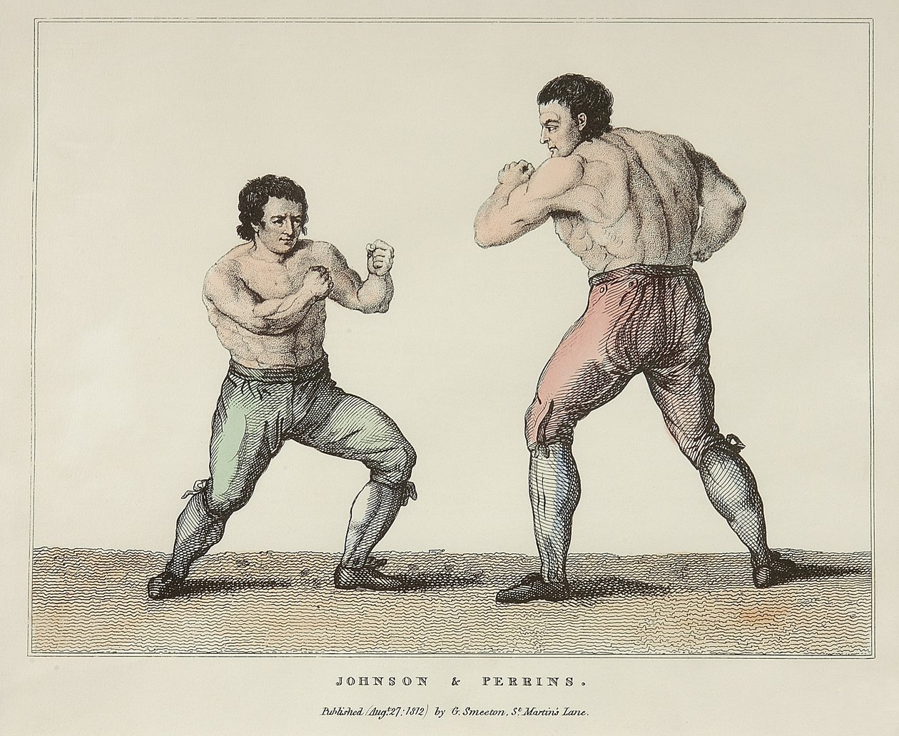 Johnson & Perrin (gravura colorida) de Conrad Martin (after) Metz