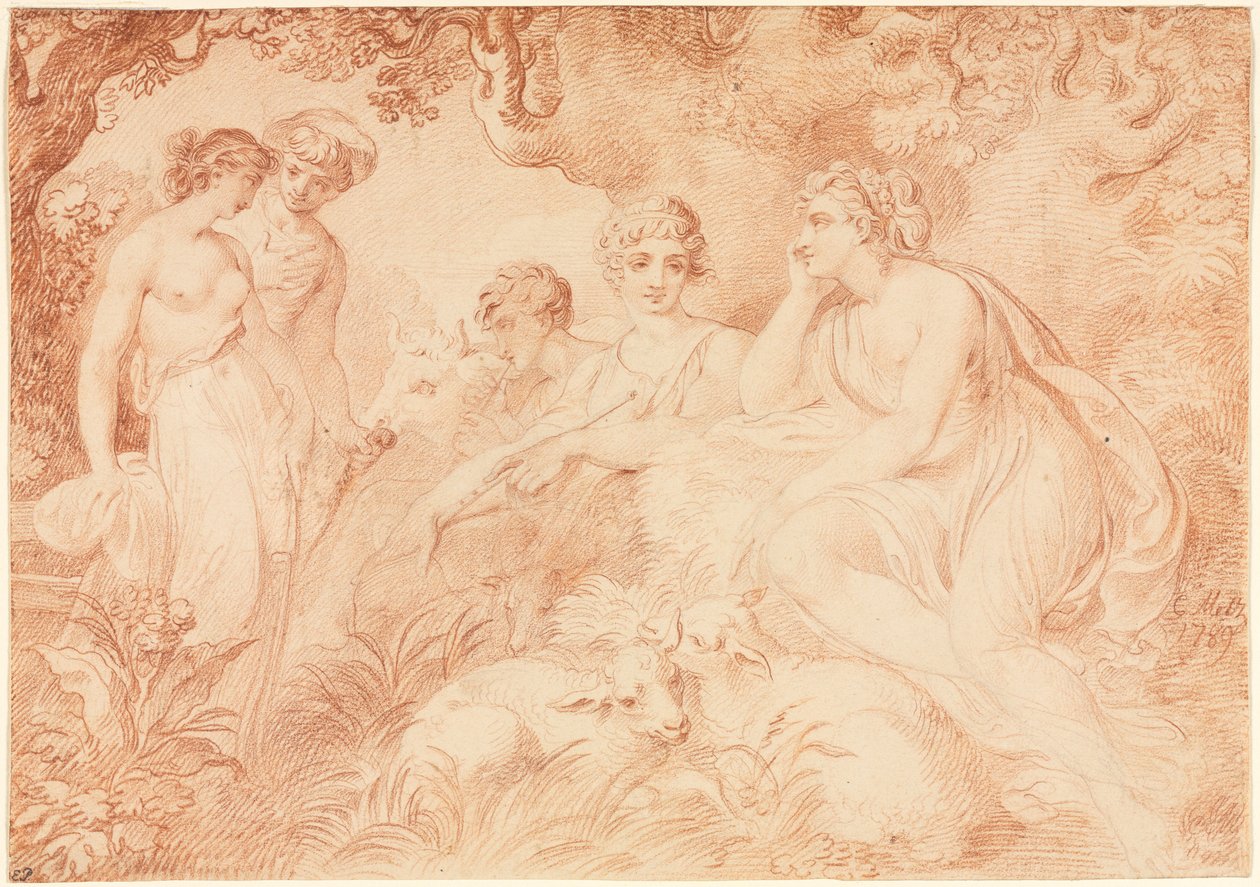 Pastores e Pastoras, 1789. de Conrad Martin Metz