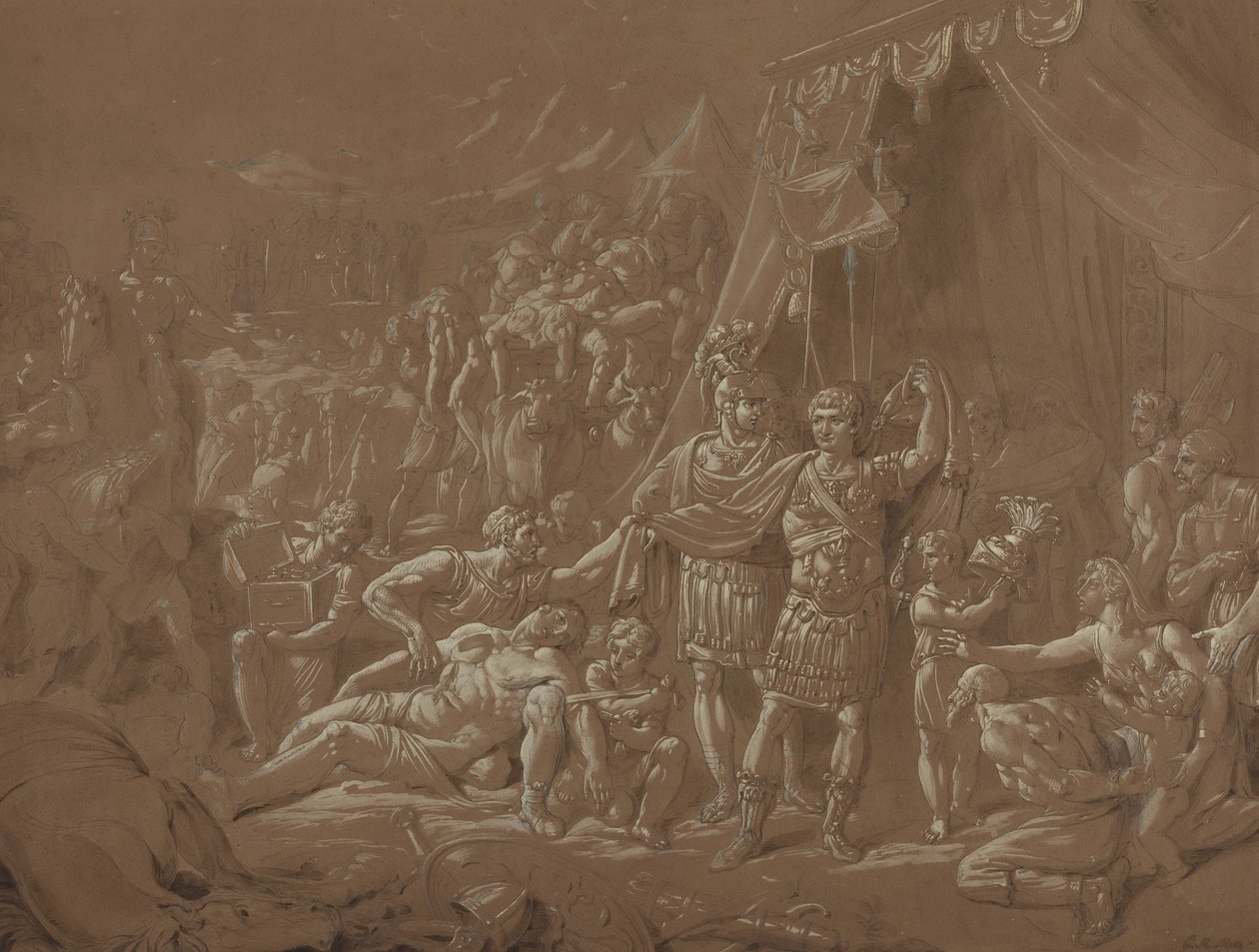Uma cena da vida de Trajano de Conrad Metz