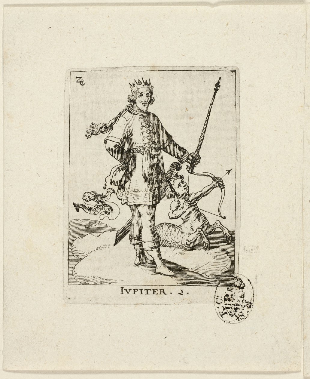 Júpiter, placa dois de Der VII Planeten de Conrad Meyer