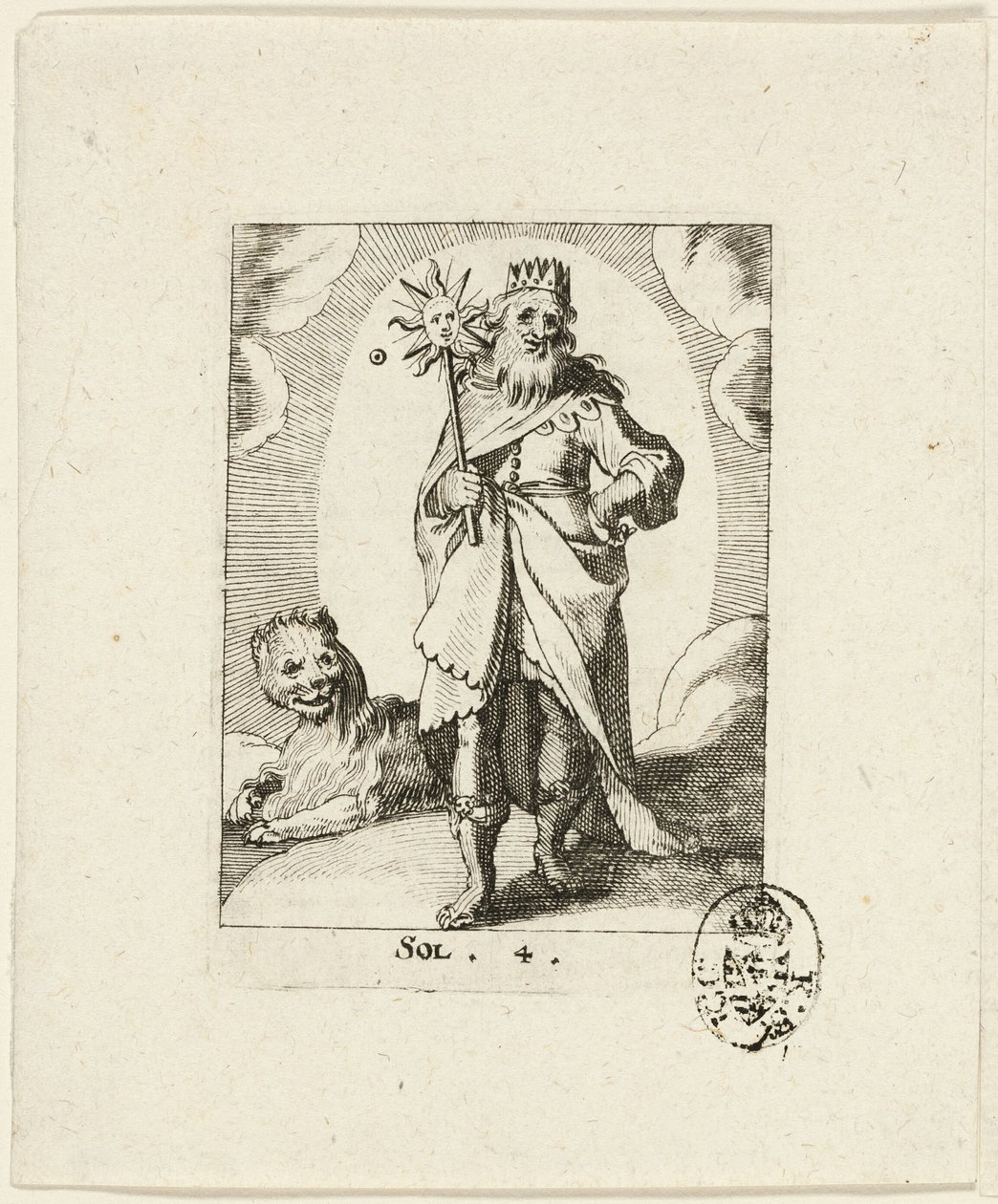 Sol, placa quatro de Der VII Planeten de Conrad Meyer