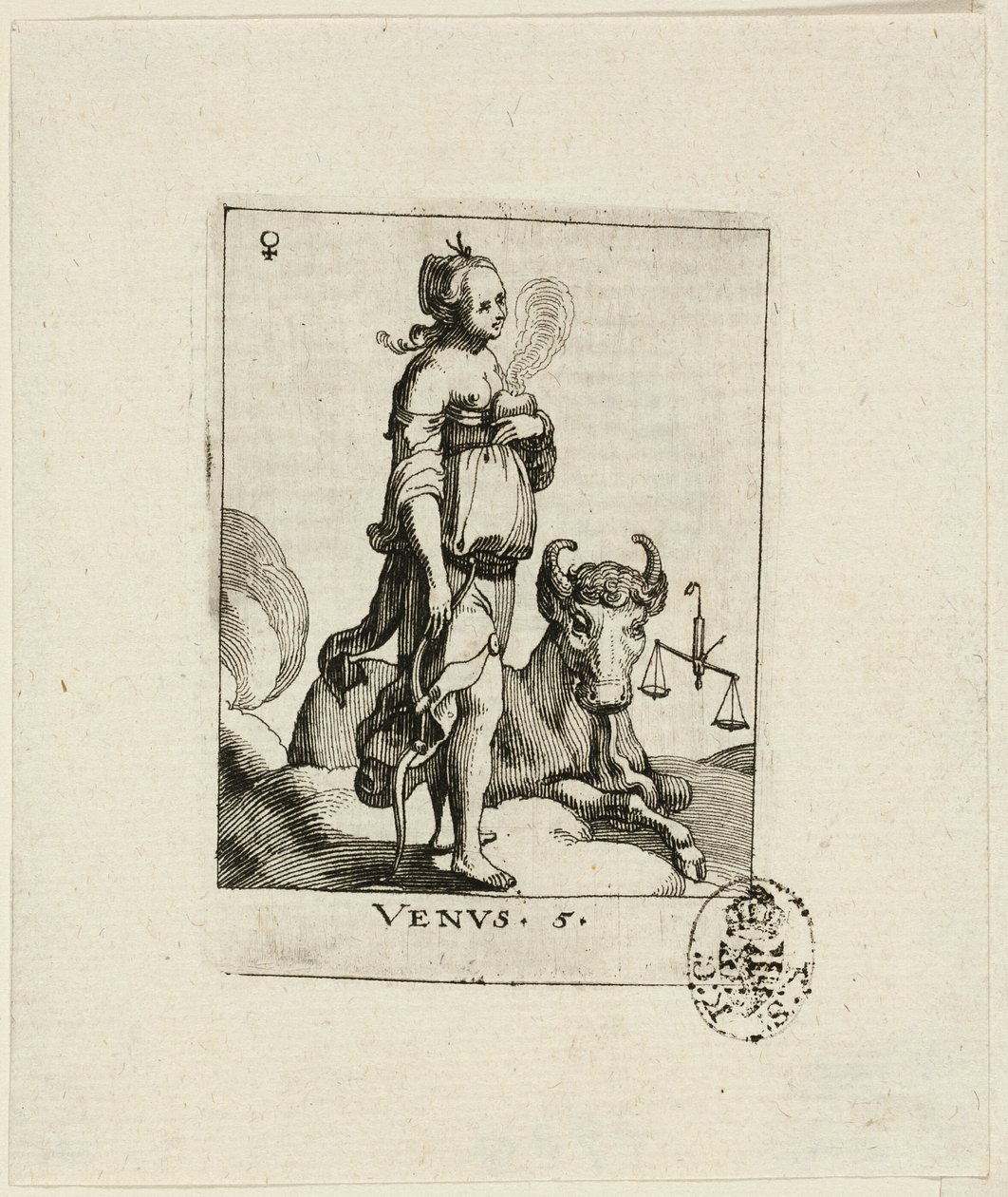 Vénus, placa cinco de Der VII Planeten de Conrad Meyer