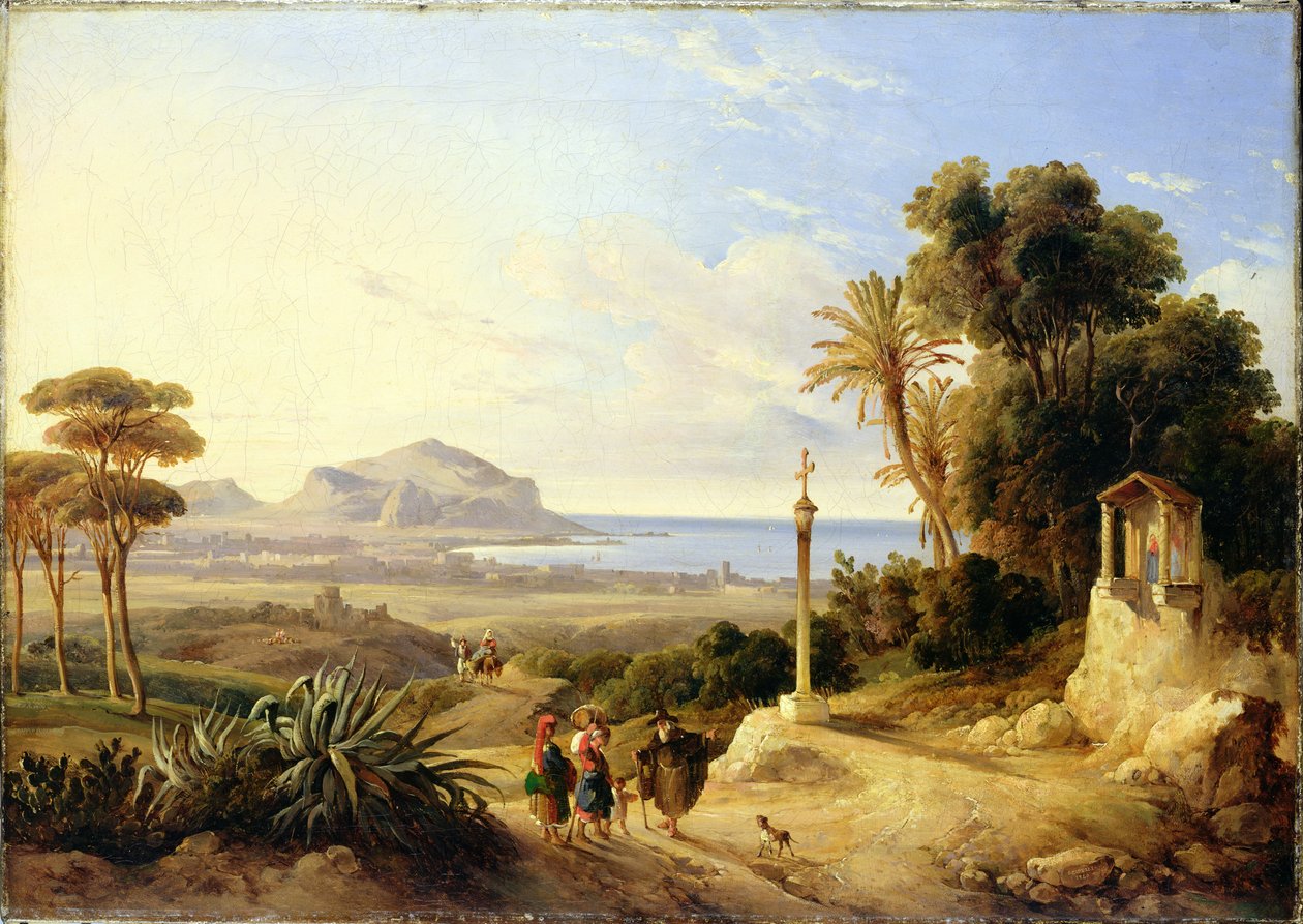Vista de Palermo, 1840 de Consalvo Carelli