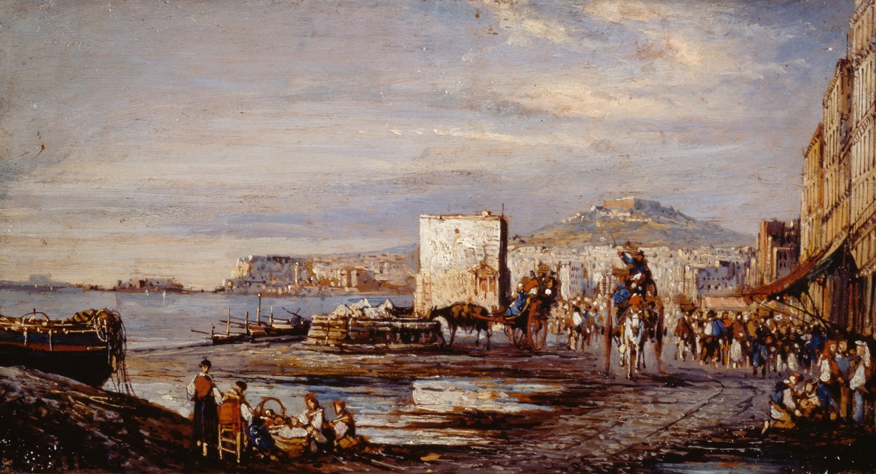 Nápoles da Marinella (óleo sobre tela) de Consalvo Carelli