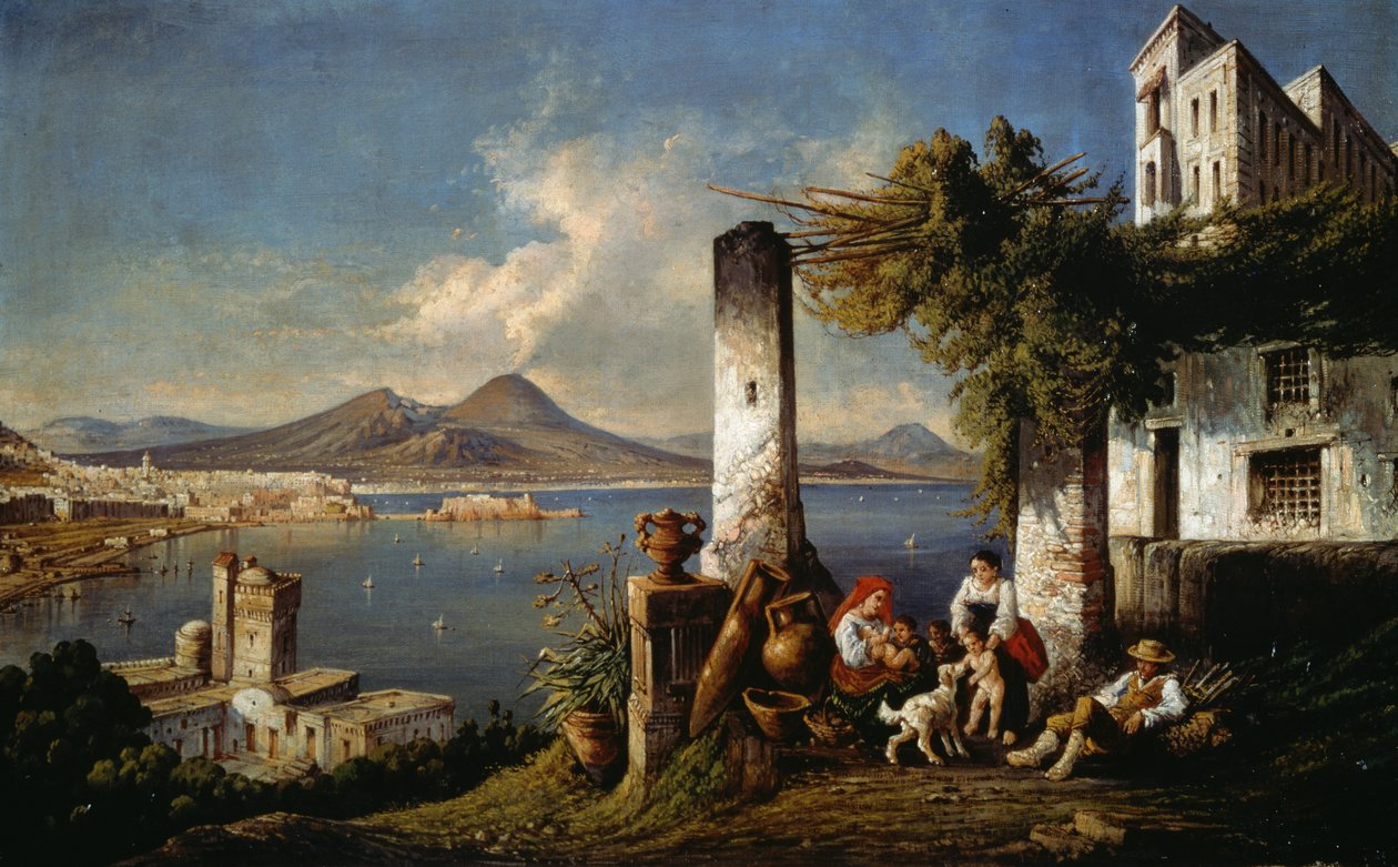 Nápoles visto de Posillipo (óleo sobre tela) de Consalvo Carelli