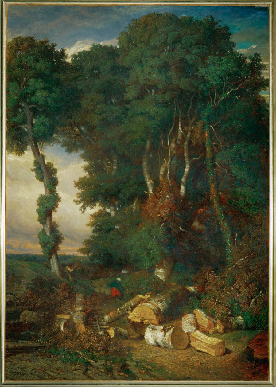 Os lenhadores de Constant-Emile Troyon