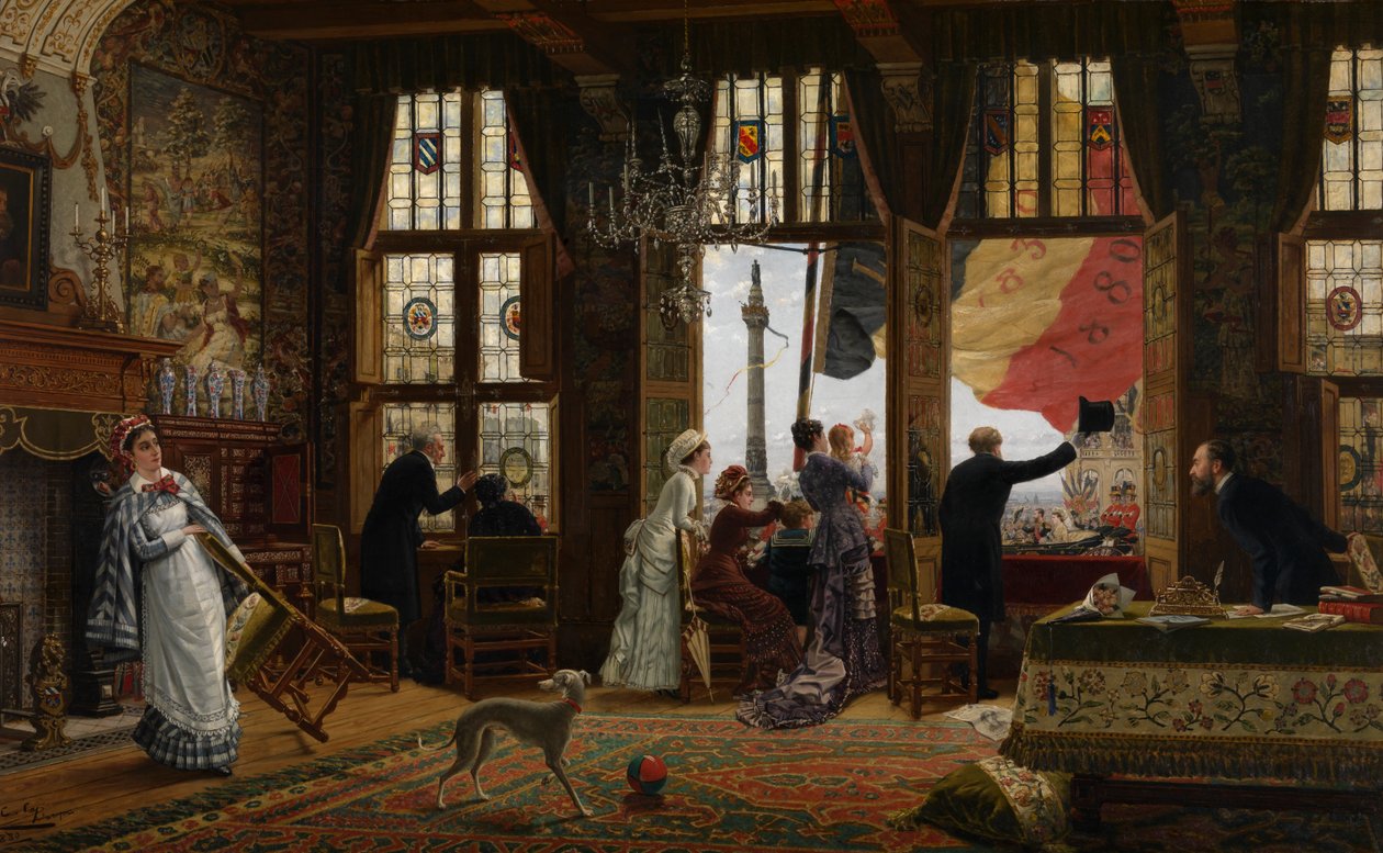 Recordando as Festividades Nacionais de 1880 de Constant Aime Marie Cap