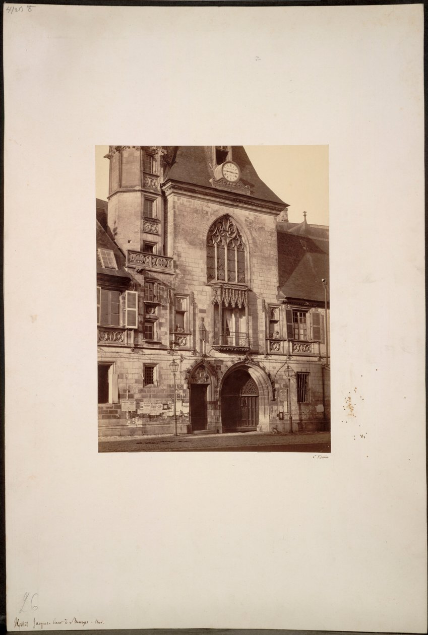 Hotel Jacques Coeur em Bourges, c. 1865. de Constant Alexandre Famin