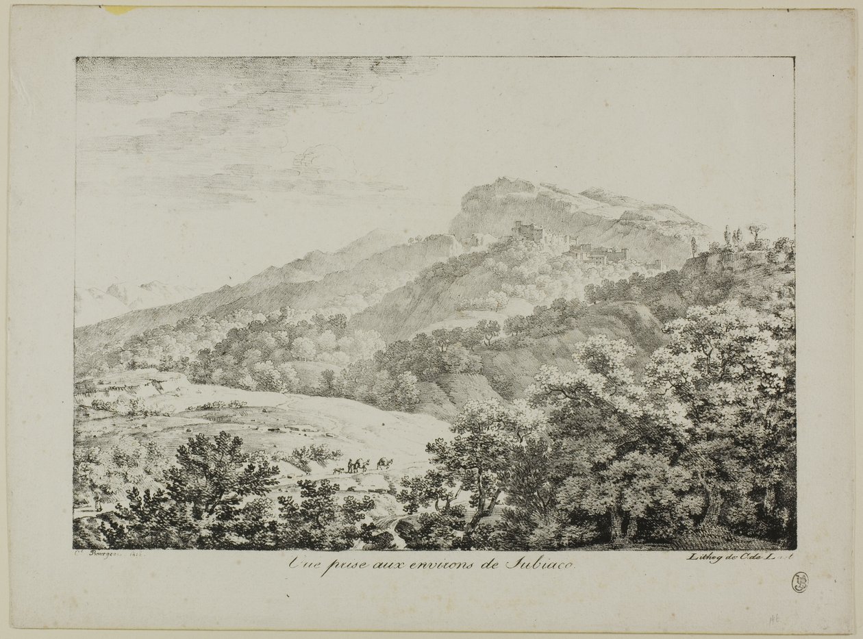 Vista tirada na região de Subiaco, de Views of Italy de Constant Bourgeois