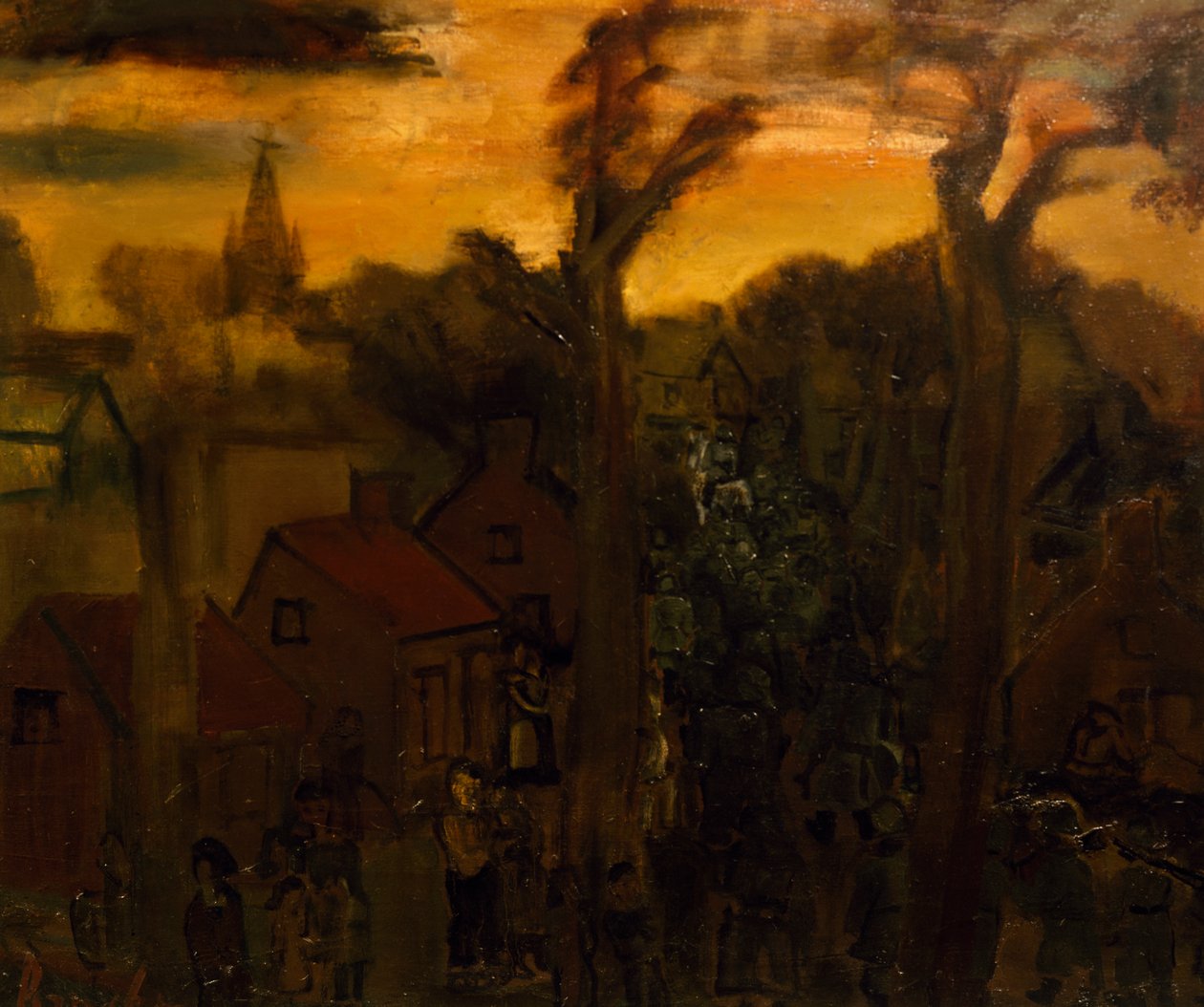 Jabbeke em 1940, por Constant Permeke (1886-1952), óleo sobre tela. Bélgica, século XX. de Constant Permeke