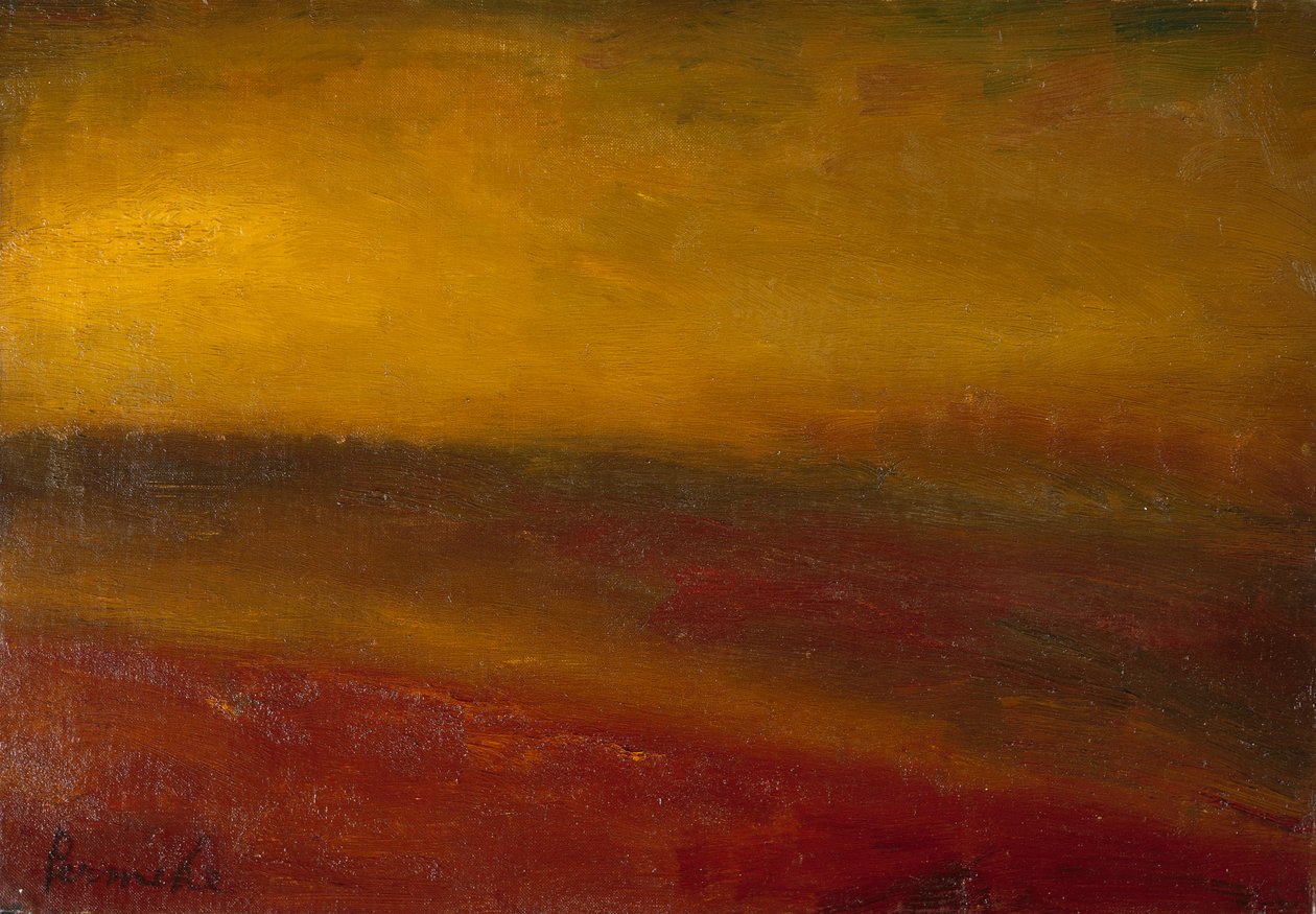 Sunset Landset Landscape (óleo sobre tela) de Constant Permeke