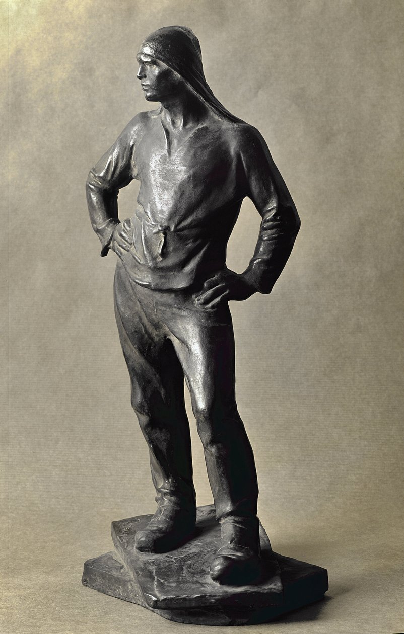 O estivador do Porto de Antuérpia (escultura de bronze de Constantin Emile Meunier