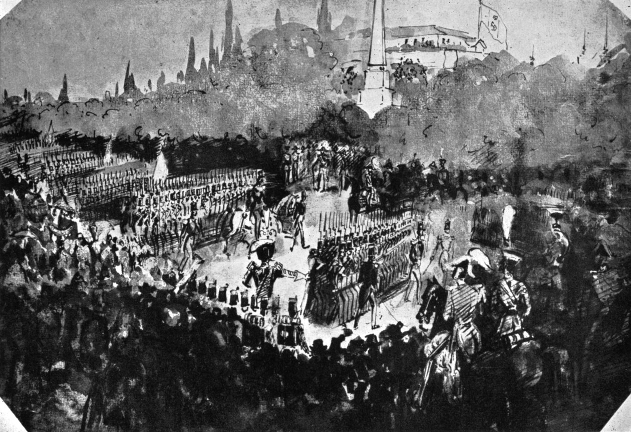 Uma revisão em Madri, 1930. de Constantin Guys