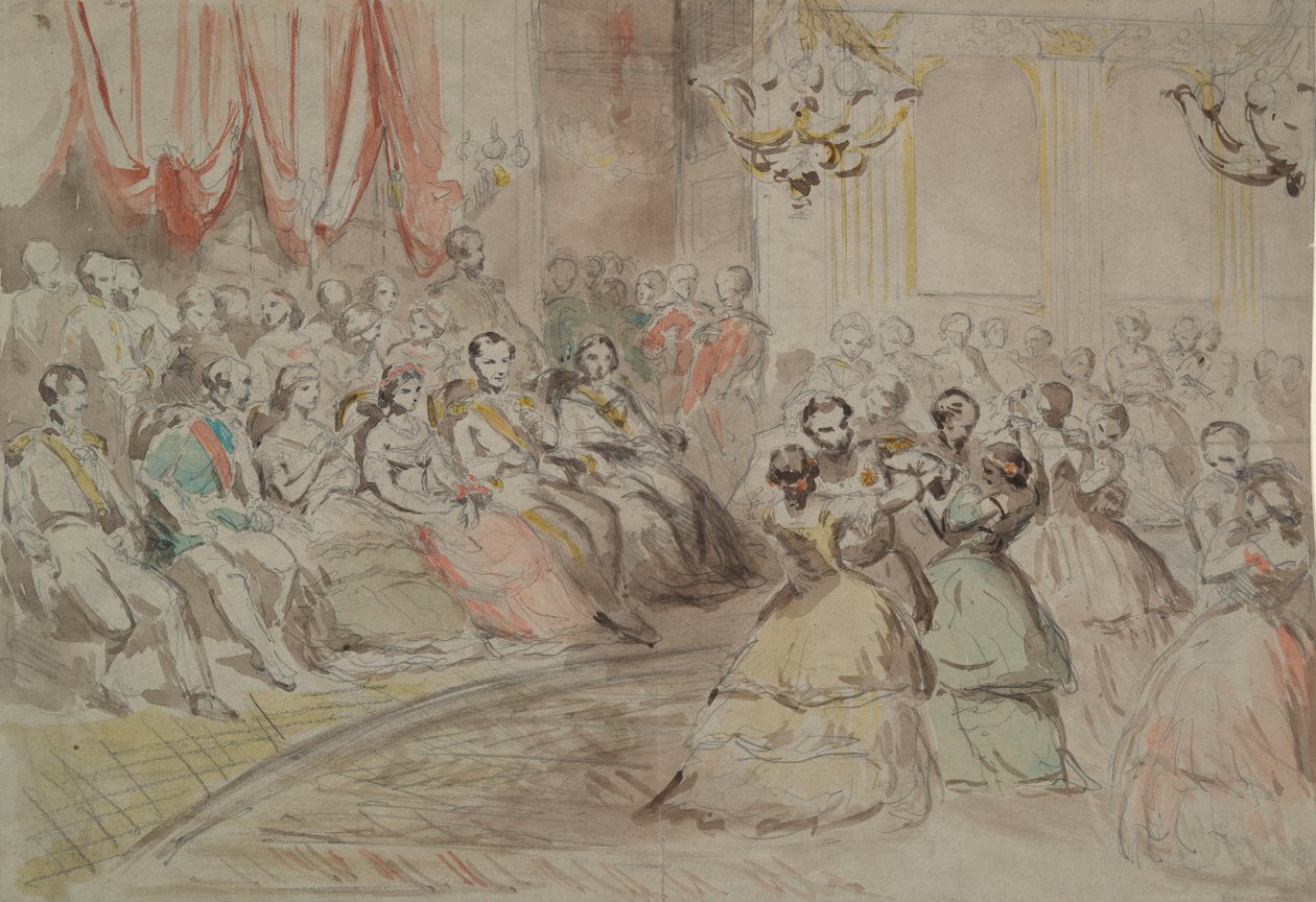 Um Baile de Estado, presumivelmente com Napoleão III de Constantin Guys