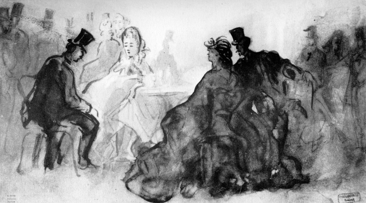No cabaré, século XIX, 1930. de Constantin Guys