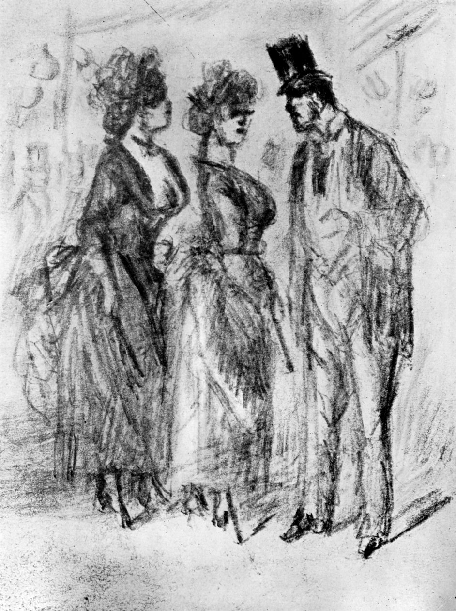 Au Promenoir, século XIX, 1930. de Constantin Guys