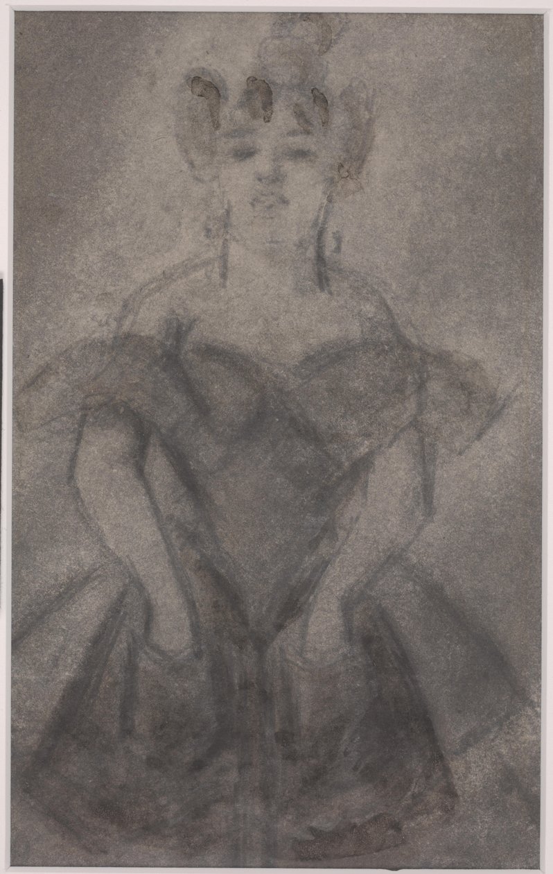 Busto de mulher (lápis e guache sobre papel) de Constantin Guys