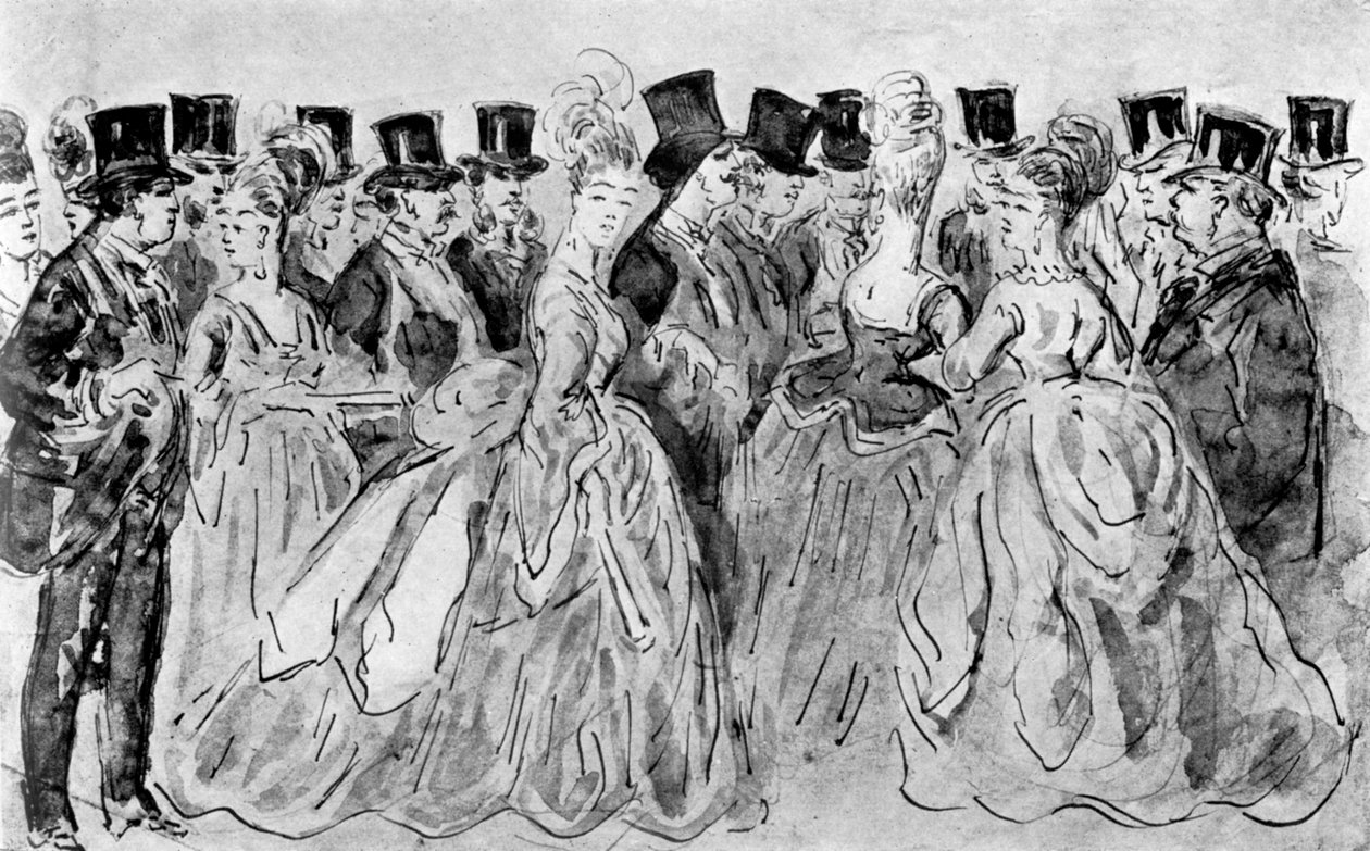 Le Promenoir, século XIX, 1930. de Constantin Guys