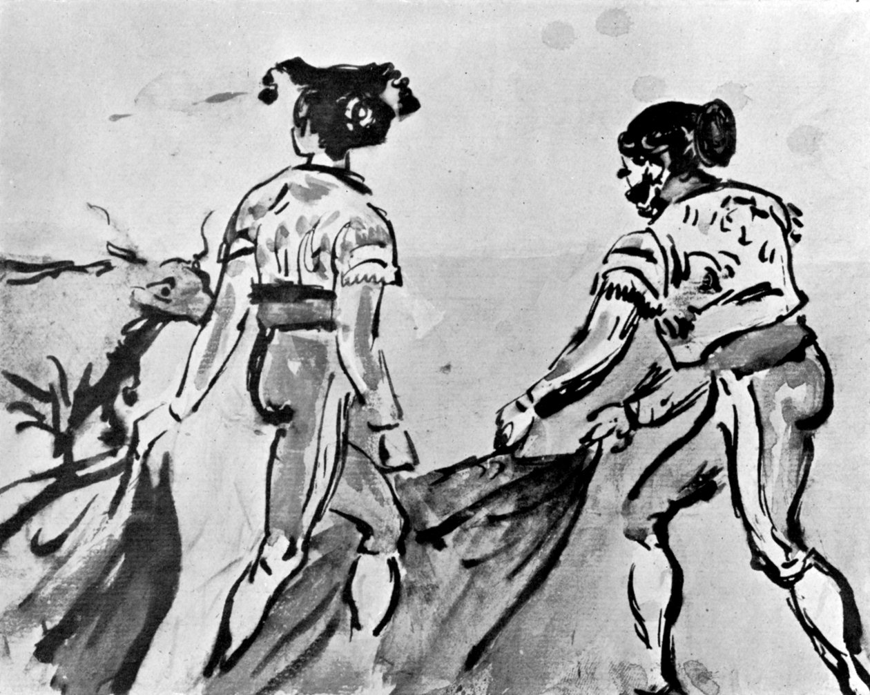 A tourada, século XIX, 1930. de Constantin Guys