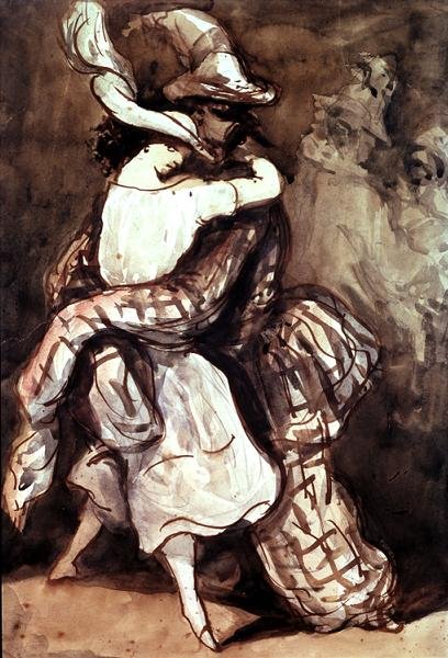 The Dancers (tinta sobre papel) de Constantin Guys