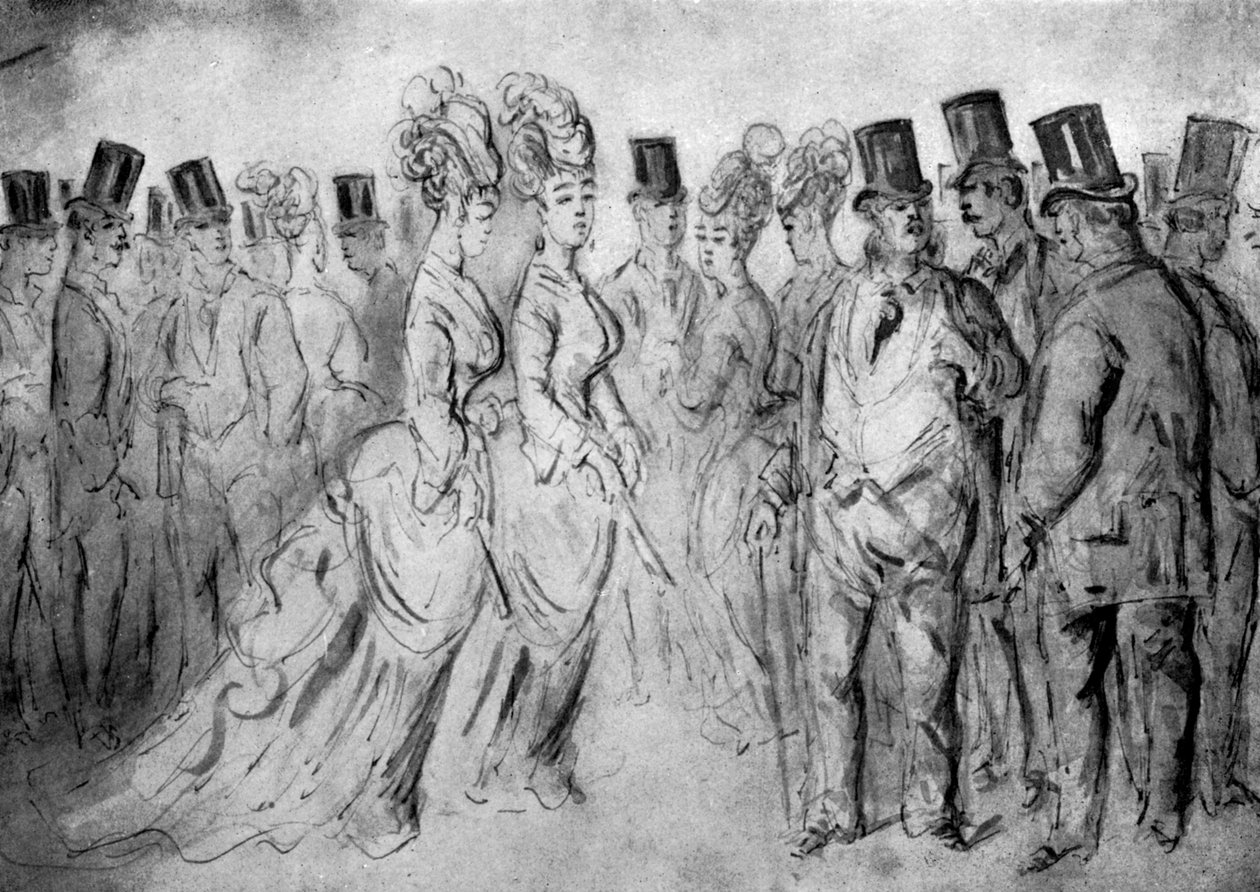 The Promenade, século XIX, 1930. de Constantin Guys