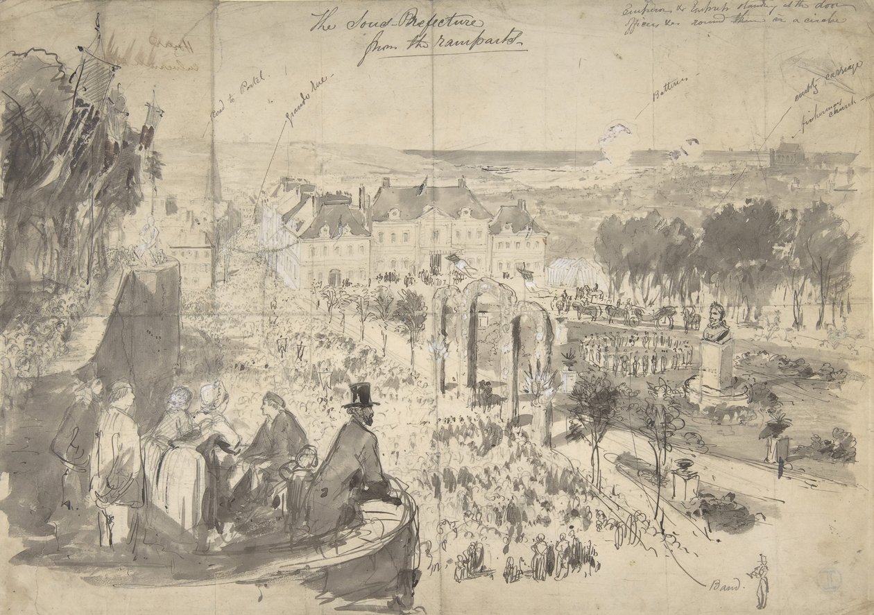 A Visita de Napoleão III a Boulogne-sur-Mer, século XIX. de Constantin Guys