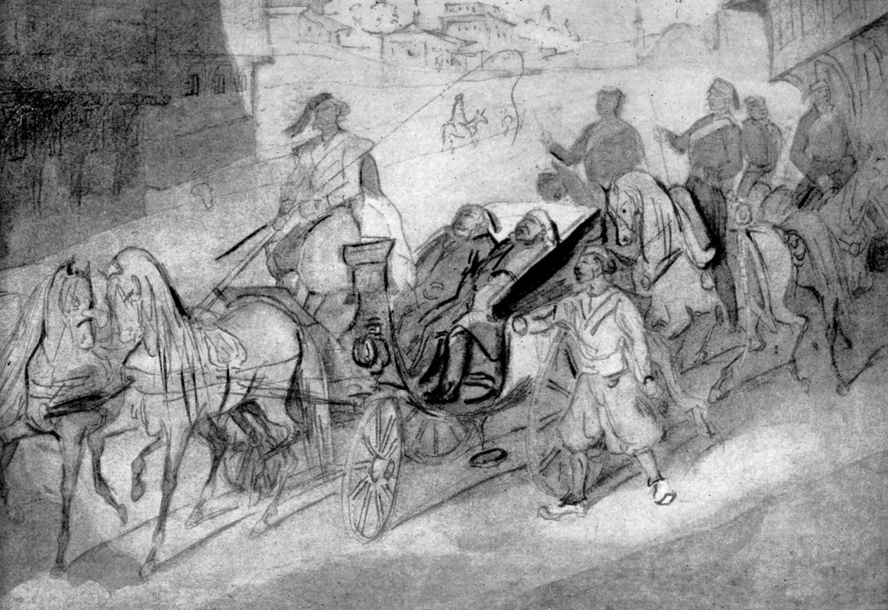 Funcionários turcos, 1930 de Constantin Guys