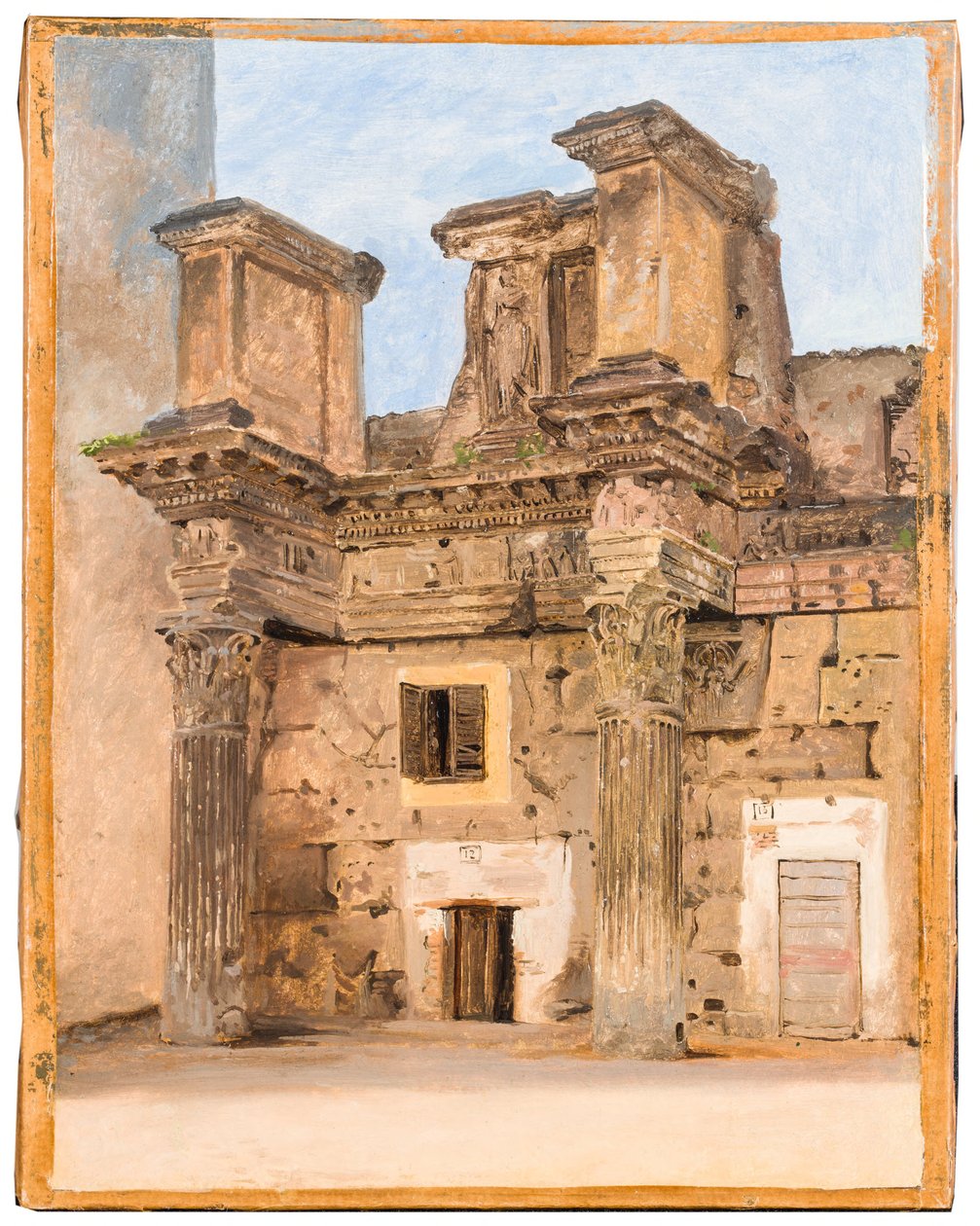 Uma secção do muro no Fórum de Nerva, em Roma de Constantin Hansen