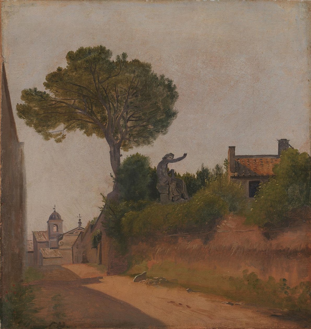 Uma rua em Roma. beco de terra de Constantin Hansen