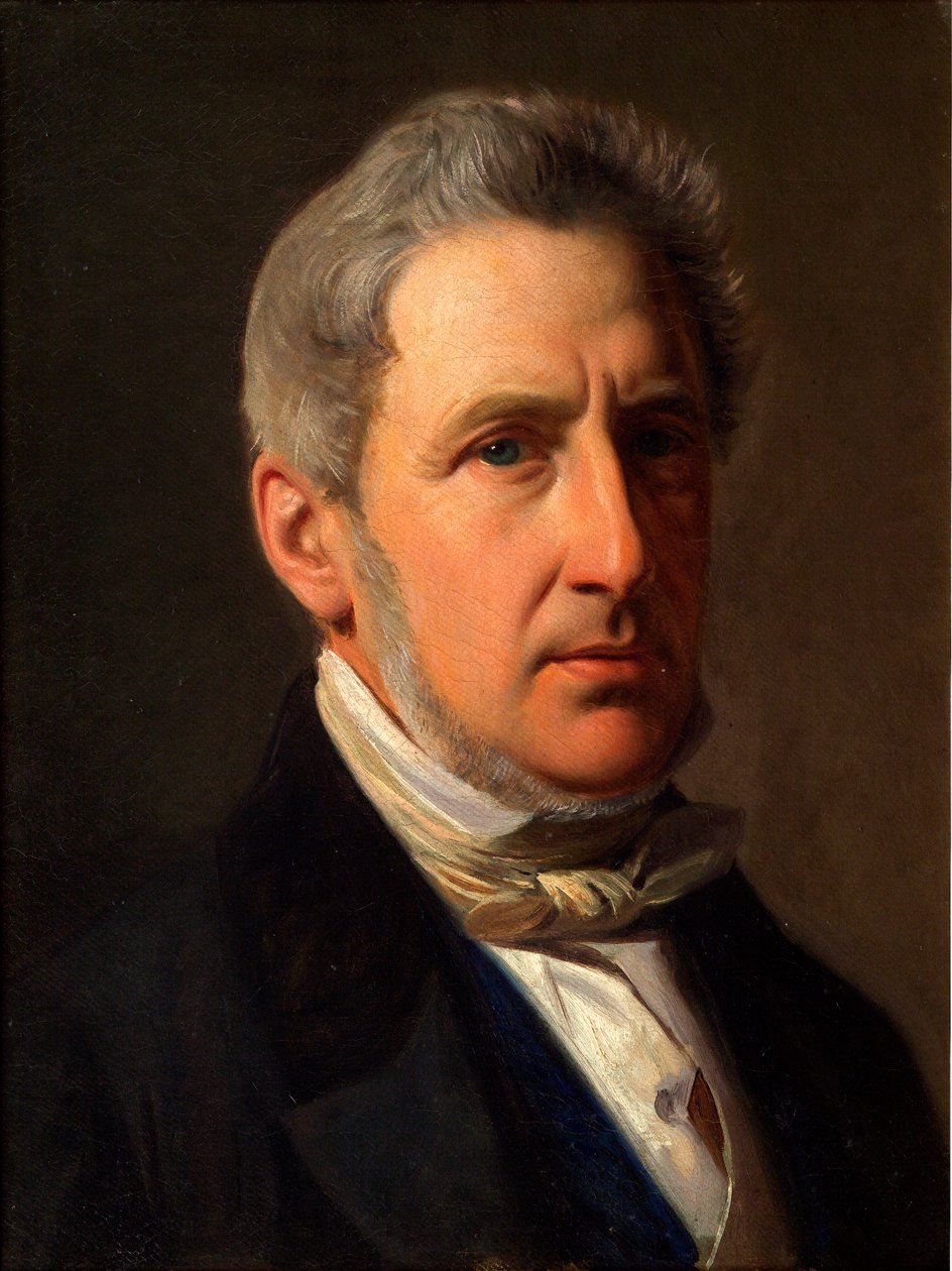 Dinamarquês: Portræt af godsejer Alfred Hage (1803-1872) Retrato do escudeiro Alfred Hage (1803-1872) de Constantin Hansen