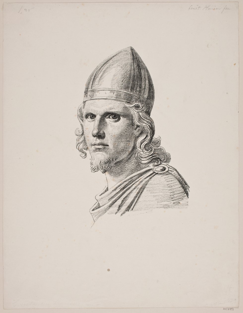 Cabeça do deus Tyr no banquete de Ægir de Constantin Hansen
